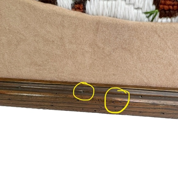 Handmade Framed Crewel Covered Bridge Cardinal Winter Scene - Picture 5 of 14